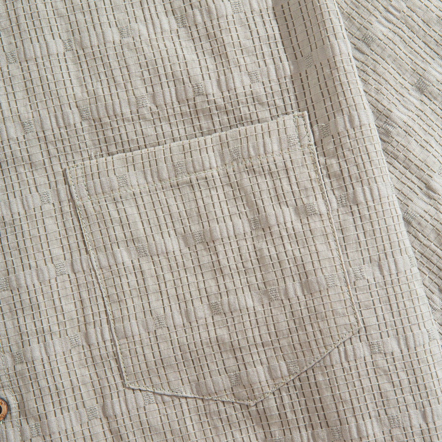 Beige Hollow Texture Shirt