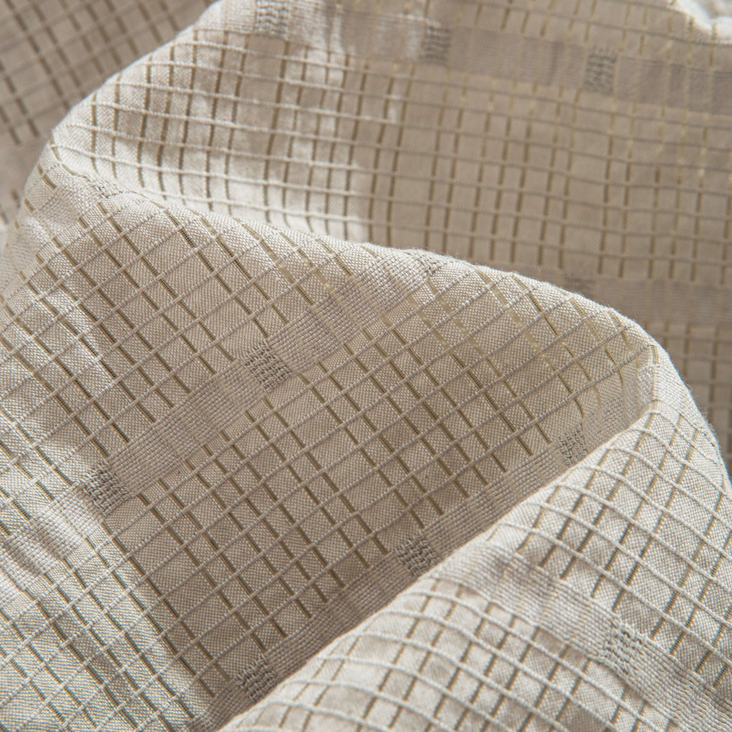 Beige Hollow Texture Shirt