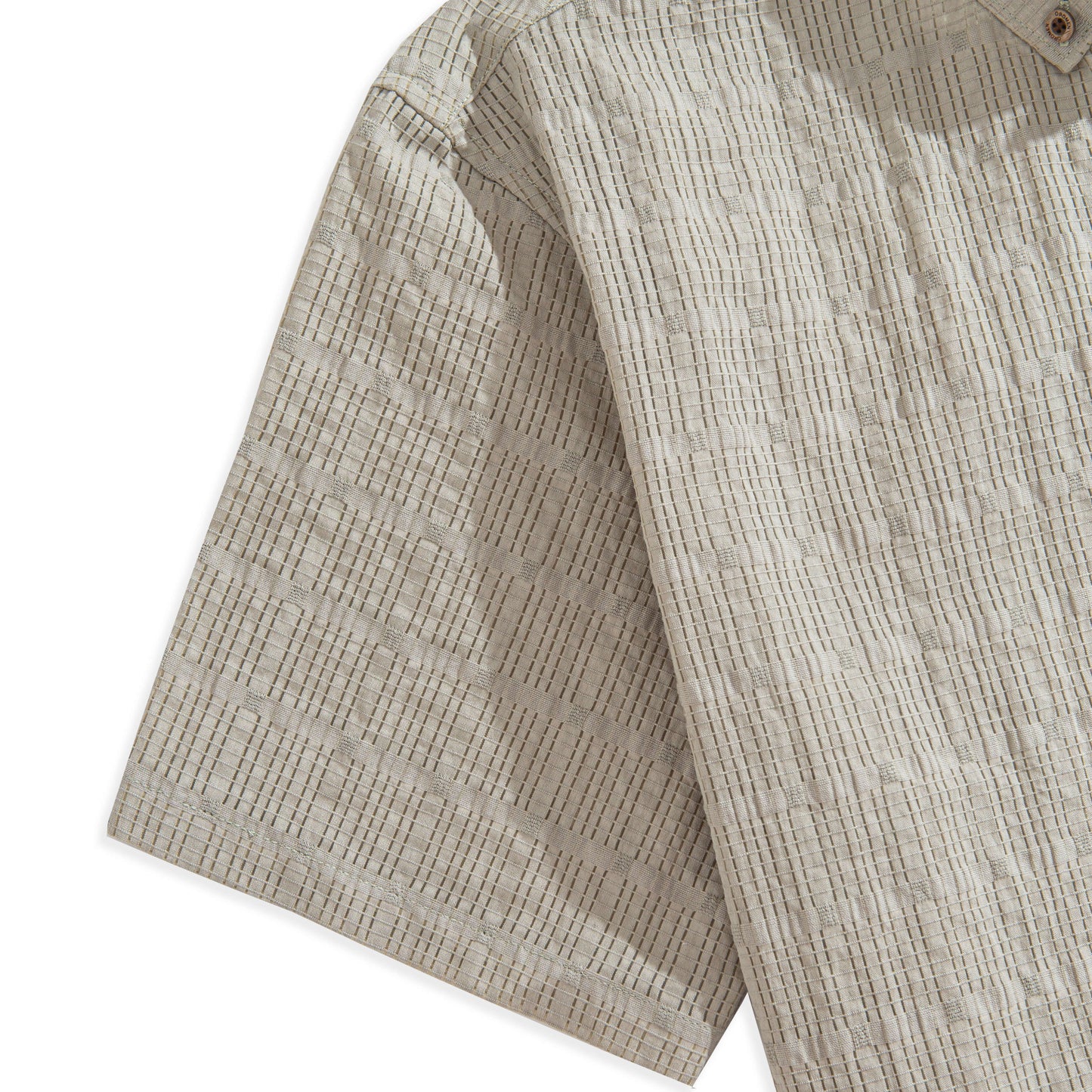 Beige Hollow Texture Shirt