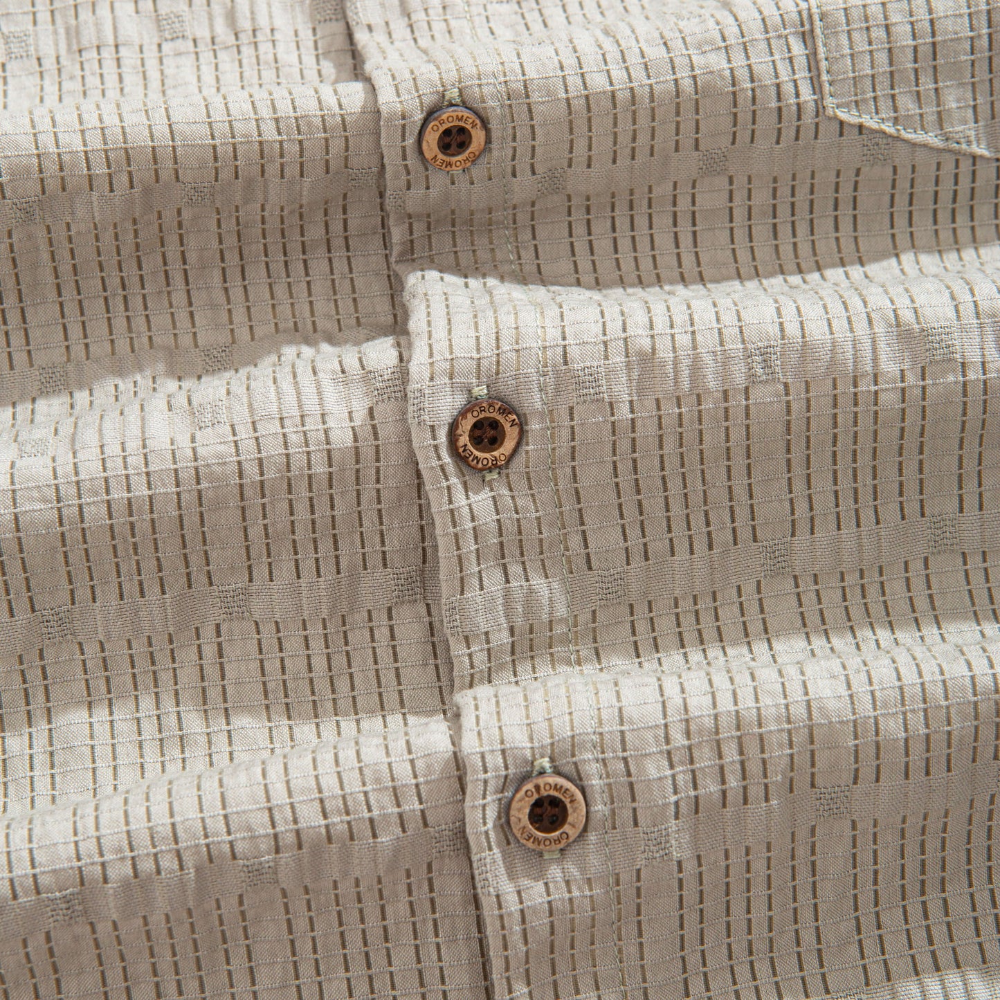 Beige Hollow Texture Shirt