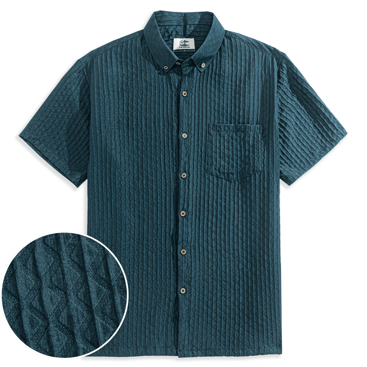 Shadow-Stripe Diamond Textured Shirt