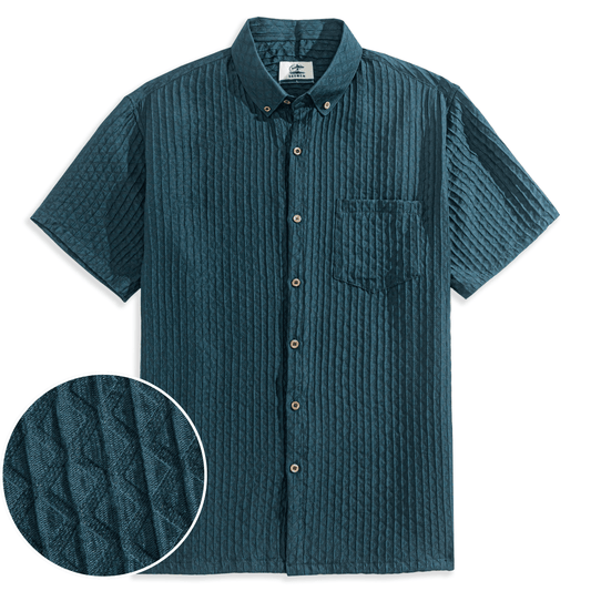 Shadow-Stripe Diamond Textured Shirt