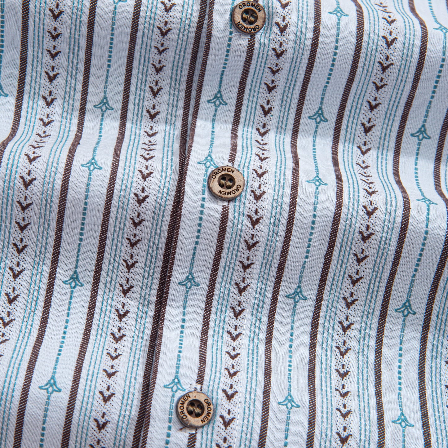 Embroidered Flower Bud Textured Stripes