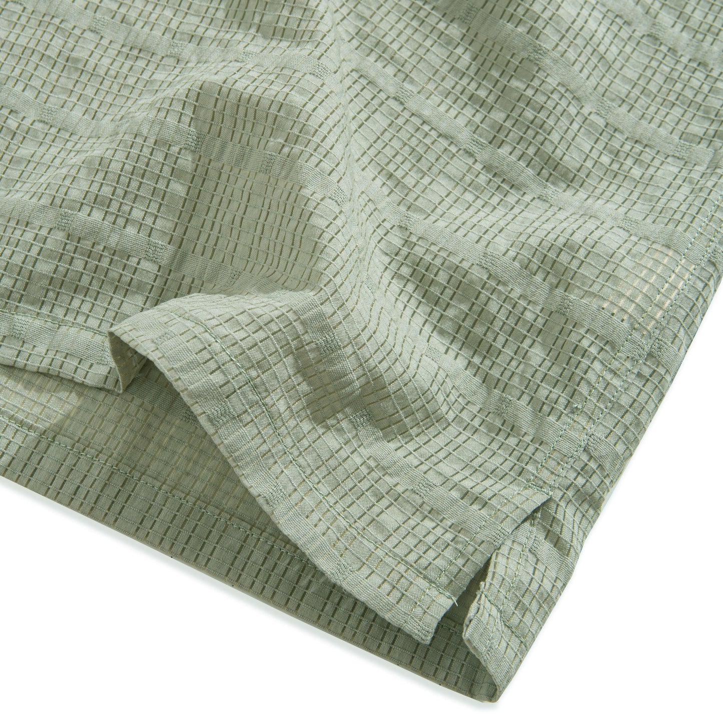 Grass Green Hollow Texture Shirt