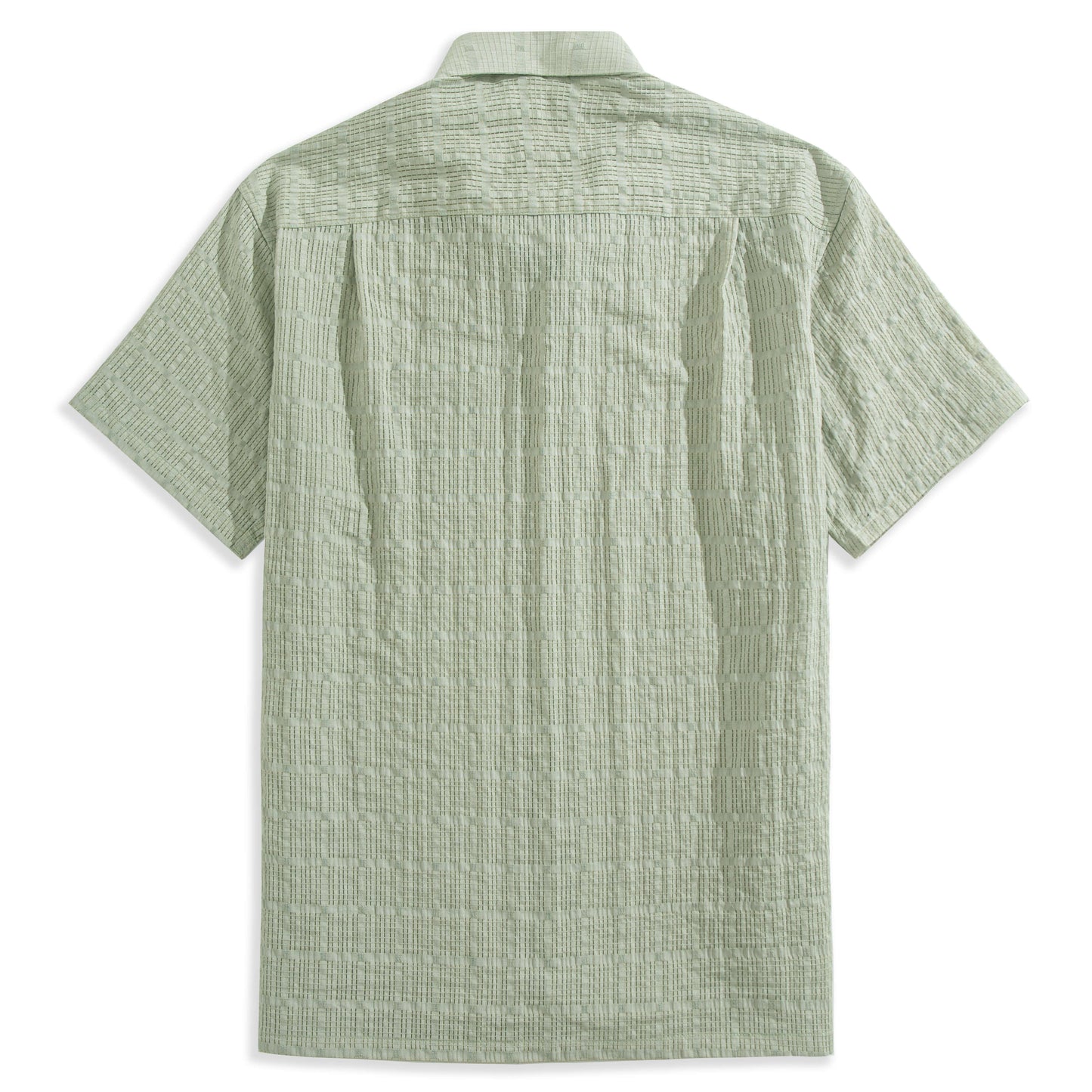 Grass Green Hollow Texture Shirt