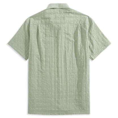 Grass Green Hollow Texture Shirt