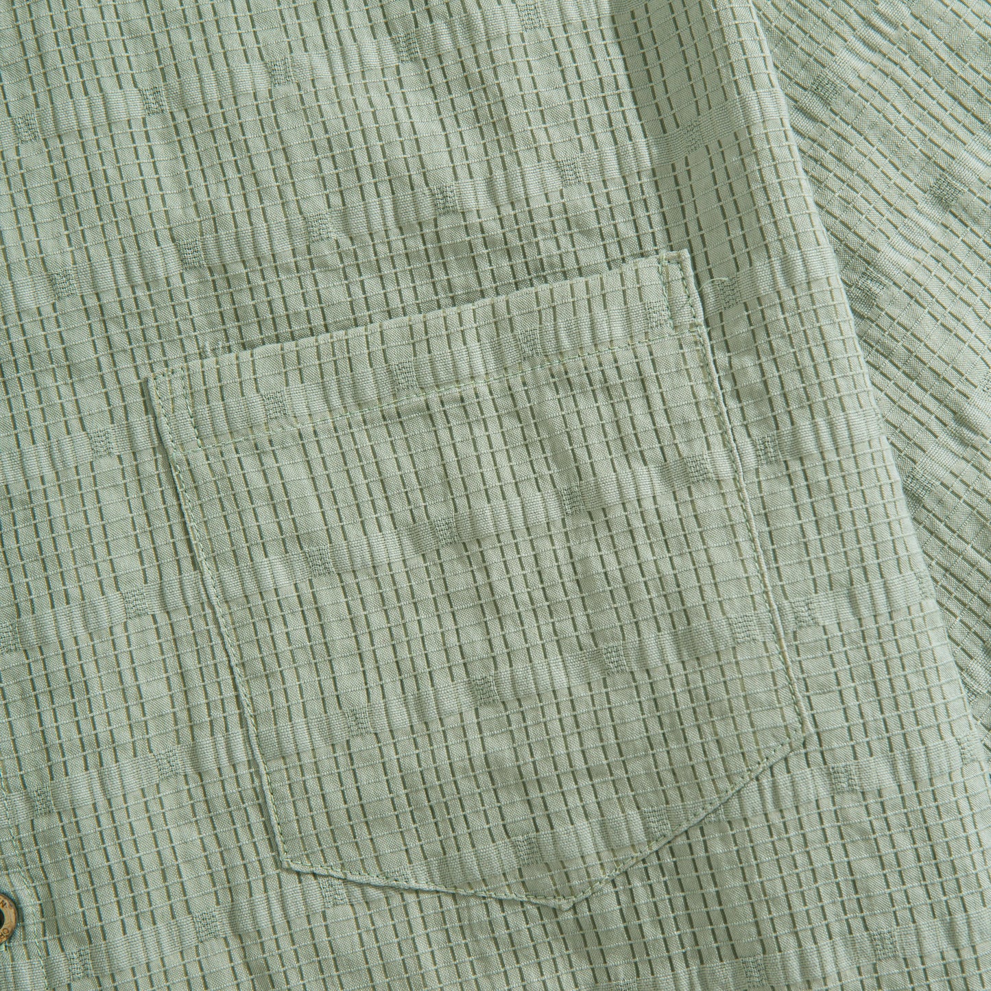 Grass Green Hollow Texture Shirt