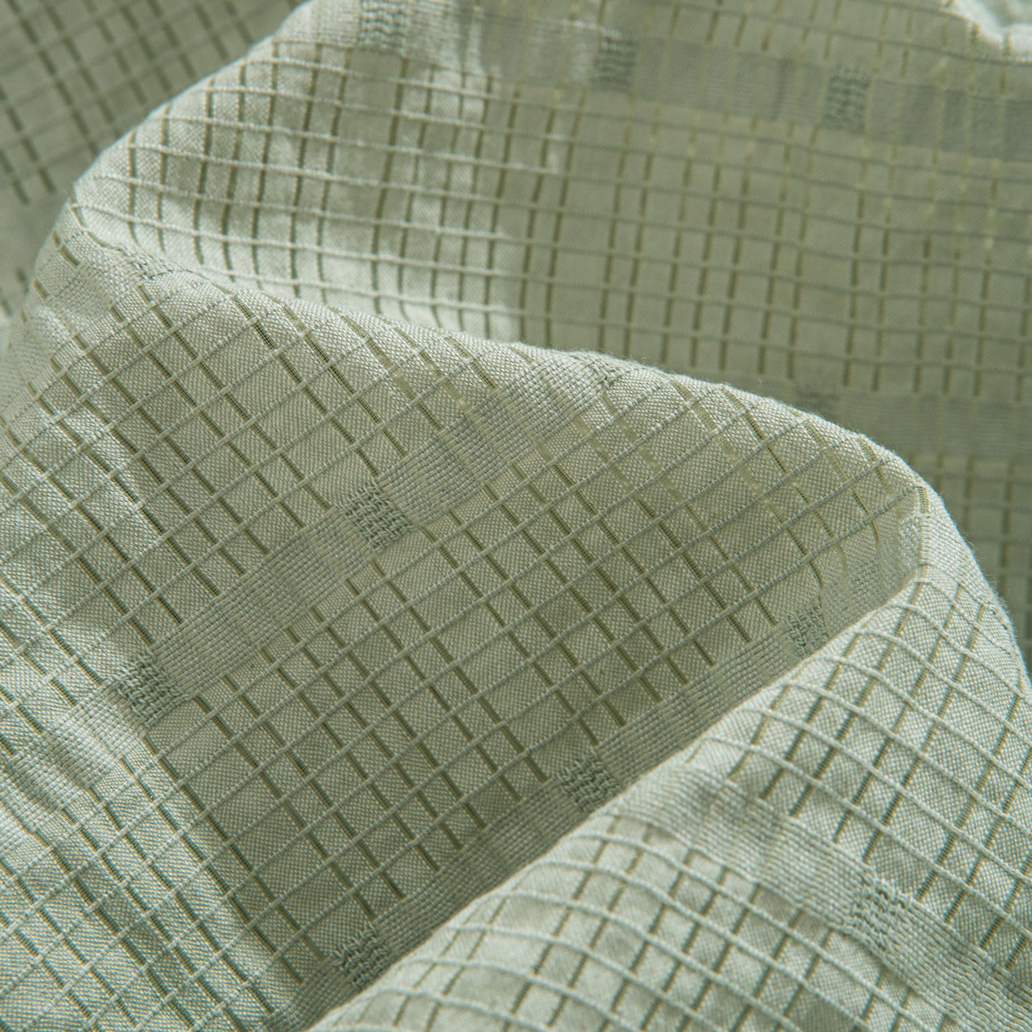 Grass Green Hollow Texture Shirt