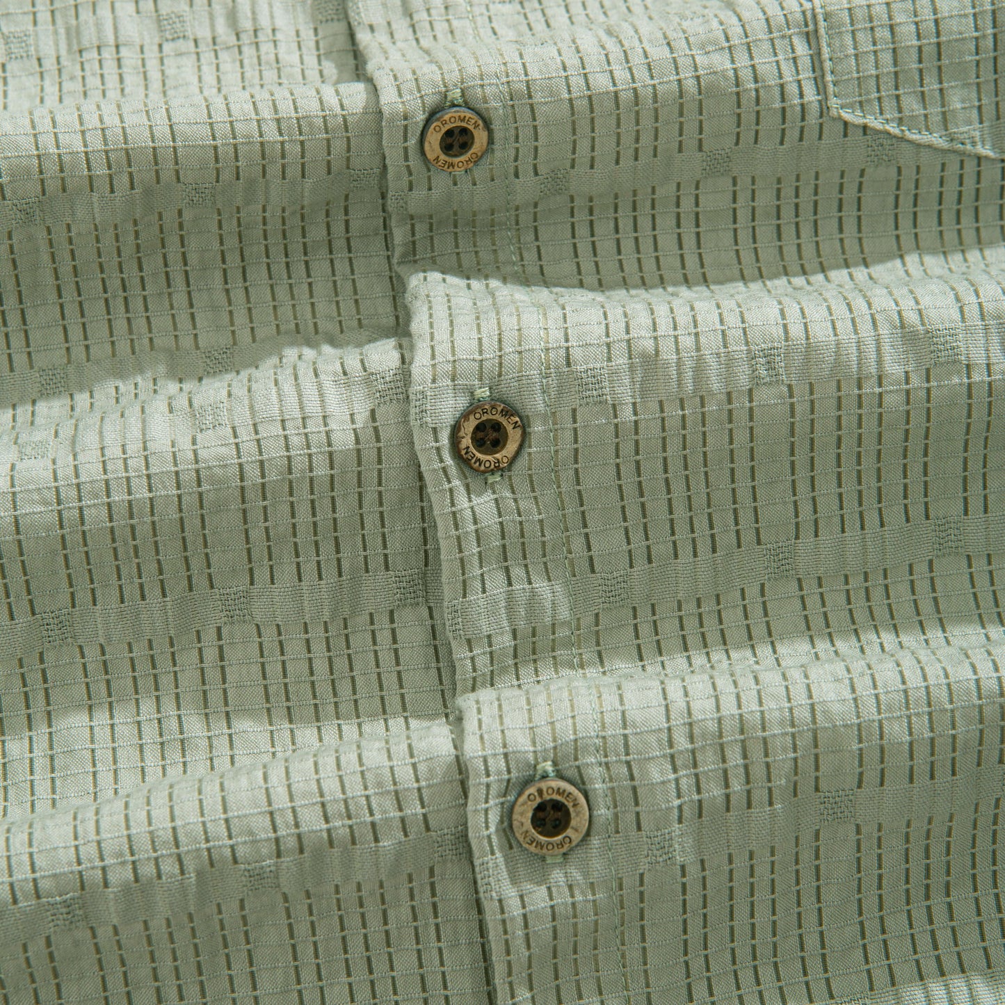 Grass Green Hollow Texture Shirt