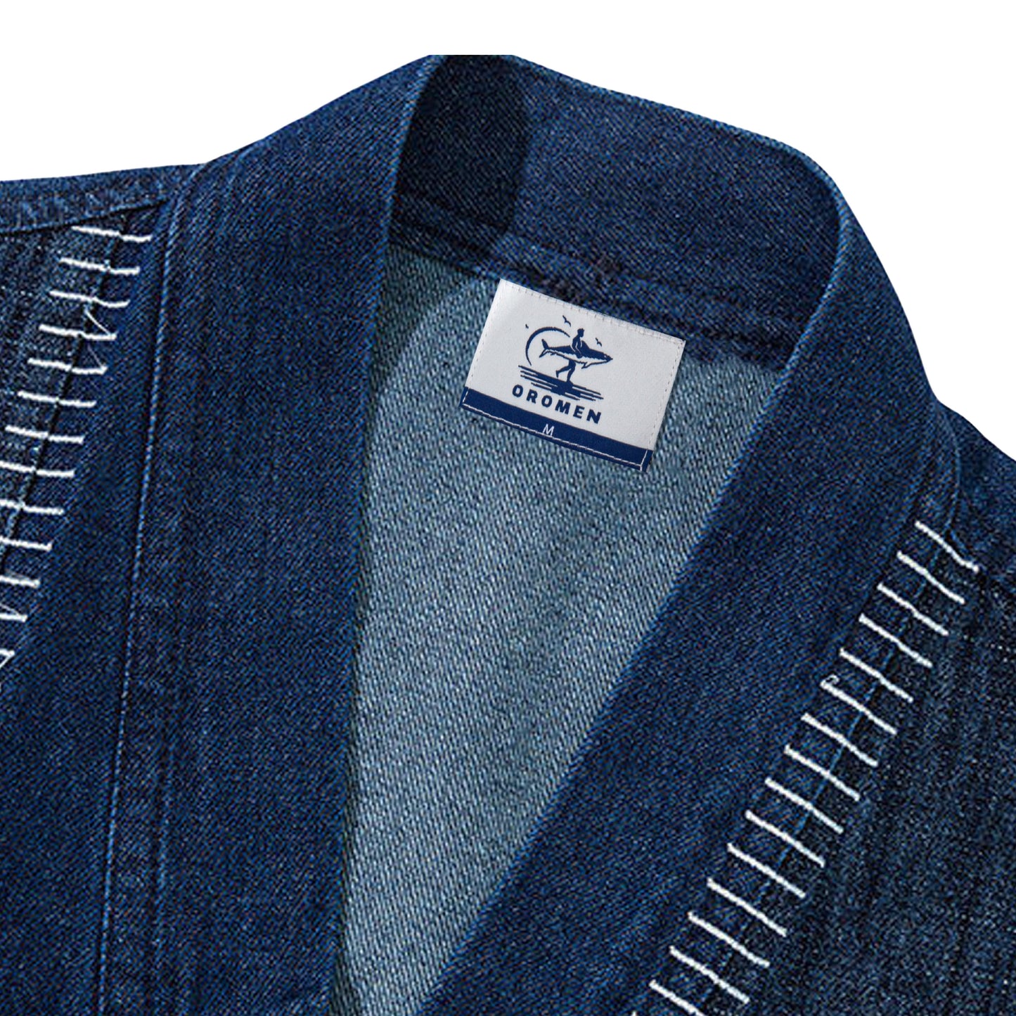Half-wrapped Washed Oxford Kimono Haori