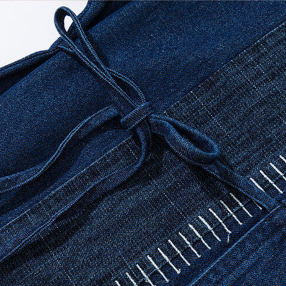 Half-wrapped Washed Oxford Kimono Haori