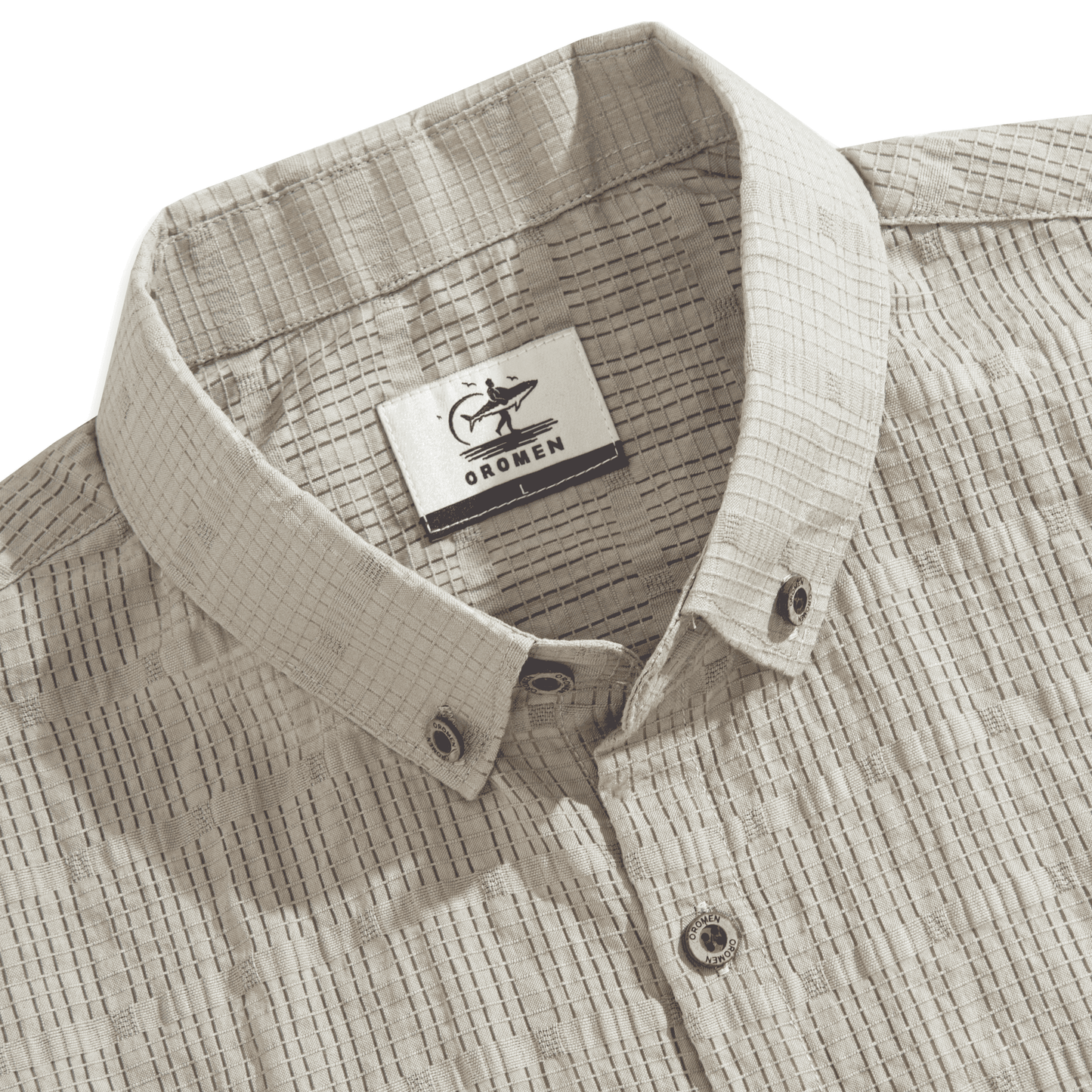 Beige Hollow Texture Shirt