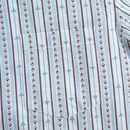 Embroidered Flower Bud Textured Stripes